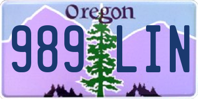 OR license plate 989LIN