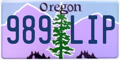 OR license plate 989LIP