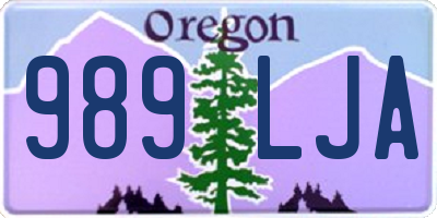 OR license plate 989LJA