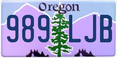 OR license plate 989LJB