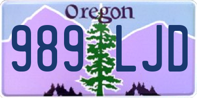 OR license plate 989LJD