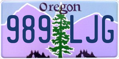 OR license plate 989LJG