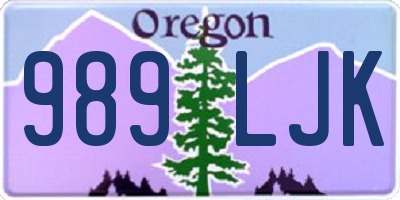 OR license plate 989LJK