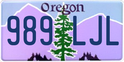 OR license plate 989LJL
