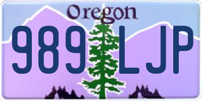 OR license plate 989LJP