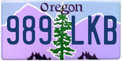 OR license plate 989LKB