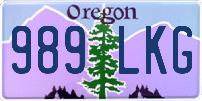 OR license plate 989LKG