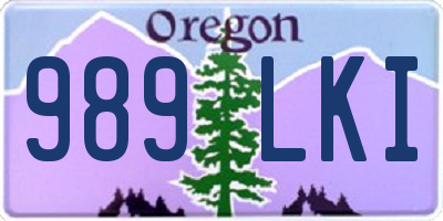 OR license plate 989LKI