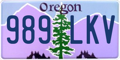OR license plate 989LKV