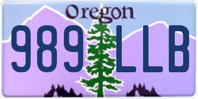 OR license plate 989LLB