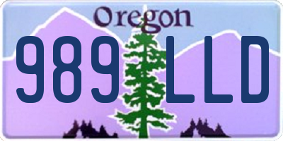 OR license plate 989LLD