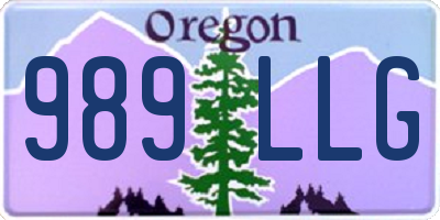 OR license plate 989LLG