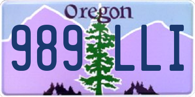 OR license plate 989LLI