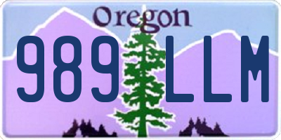 OR license plate 989LLM