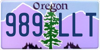 OR license plate 989LLT