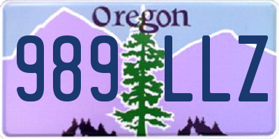 OR license plate 989LLZ