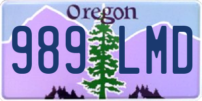 OR license plate 989LMD
