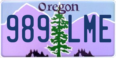 OR license plate 989LME