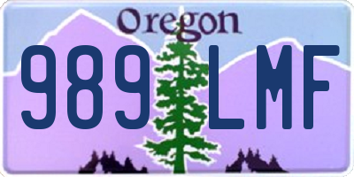 OR license plate 989LMF