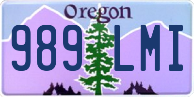 OR license plate 989LMI
