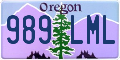 OR license plate 989LML