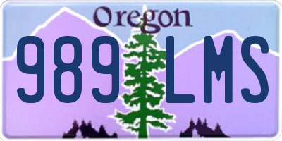 OR license plate 989LMS