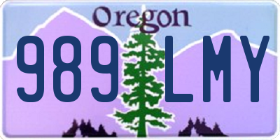 OR license plate 989LMY