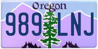 OR license plate 989LNJ