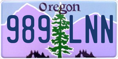 OR license plate 989LNN