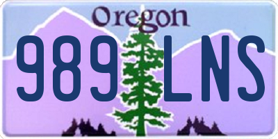 OR license plate 989LNS