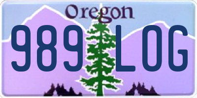 OR license plate 989LOG