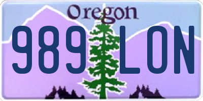 OR license plate 989LON