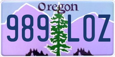 OR license plate 989LOZ