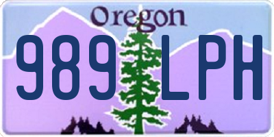 OR license plate 989LPH