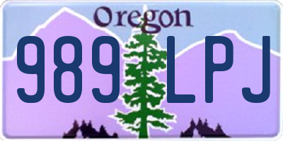 OR license plate 989LPJ