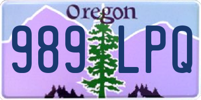 OR license plate 989LPQ