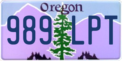 OR license plate 989LPT