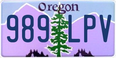 OR license plate 989LPV