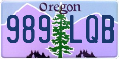 OR license plate 989LQB