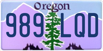 OR license plate 989LQD