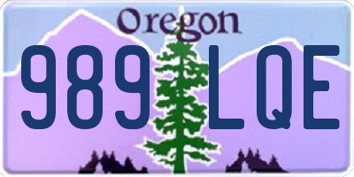 OR license plate 989LQE