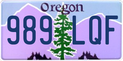 OR license plate 989LQF