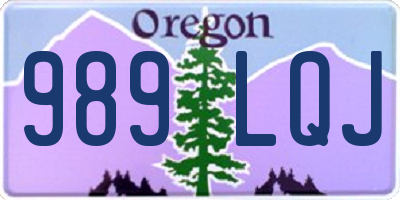 OR license plate 989LQJ