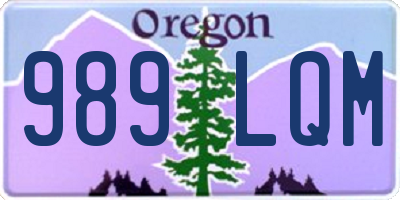 OR license plate 989LQM