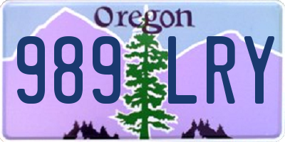 OR license plate 989LRY