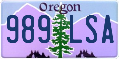 OR license plate 989LSA