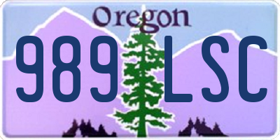 OR license plate 989LSC