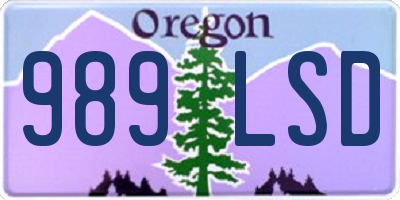 OR license plate 989LSD