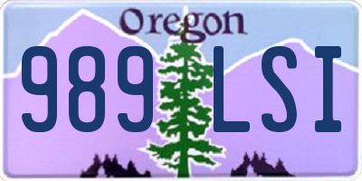 OR license plate 989LSI