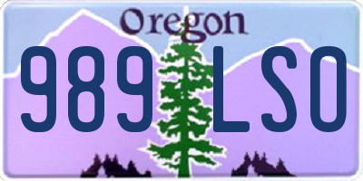 OR license plate 989LSO